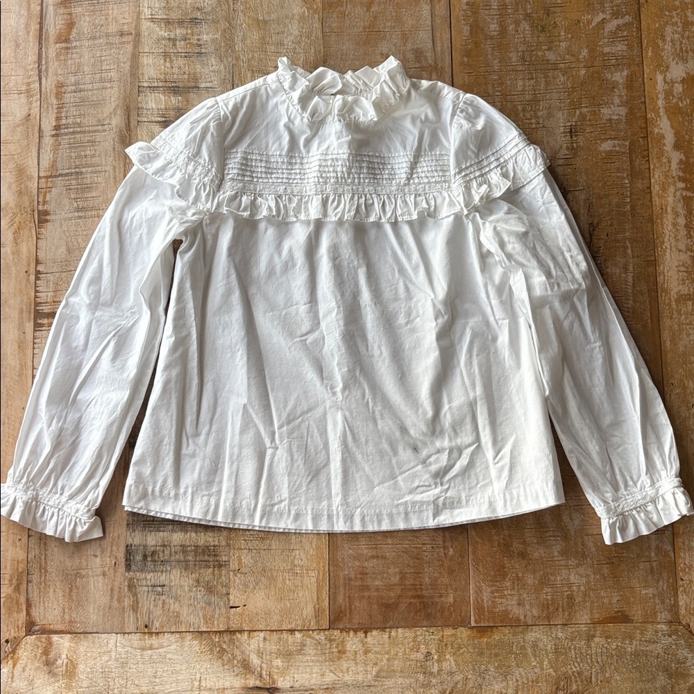 Janie and Jack girls white blouse size 12